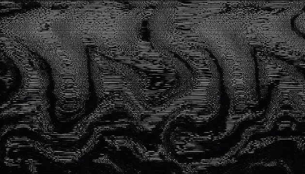 abstract digital distortion glitch pattern on solid background with black corrupted static texture - Powered by Adobe