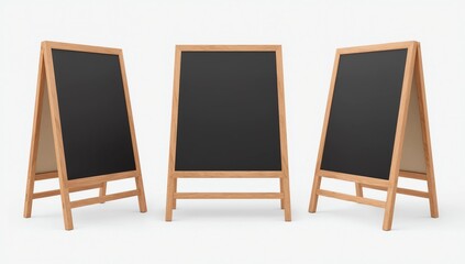 Realistic special menu announcement board icon set
