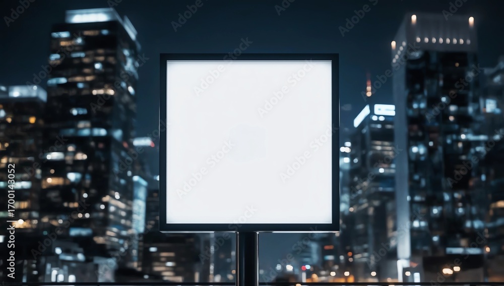 Poster rectangular store sign mockup 3d rendering