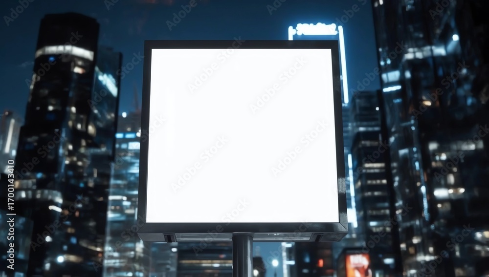 Aufkleber rectangular store sign mockup 3d rendering