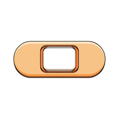 Adhesive Bandage Illustration on White Background