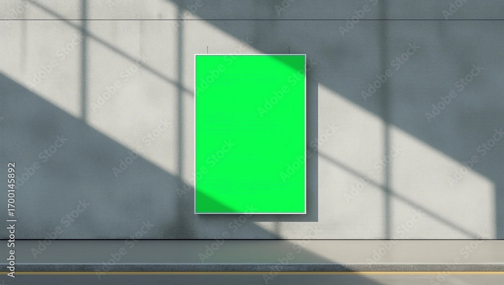 Aufkleber rectangular store sign mockup 3d rendering