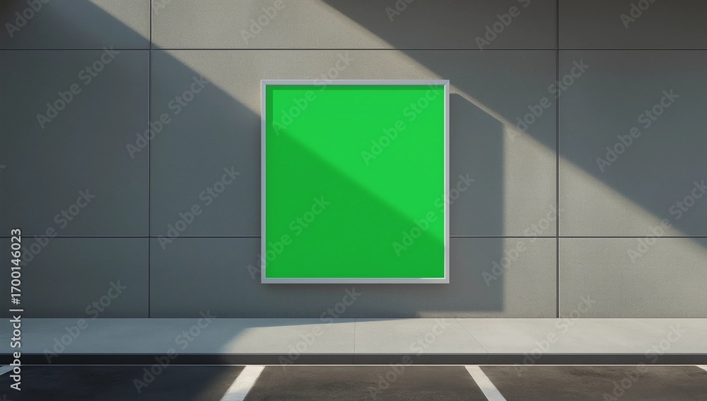 Poster rectangular store sign mockup 3d rendering
