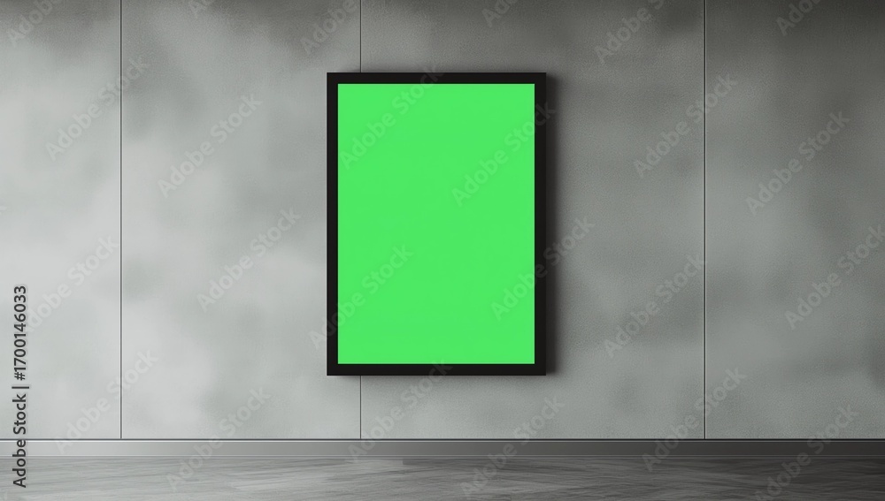 Aufkleber rectangular store sign mockup 3d rendering