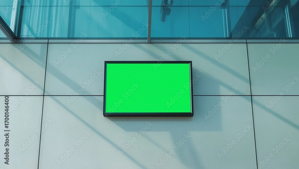 Poster rectangular store sign mockup 3d rendering