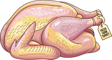Obraz premium Fresh Turkey Vector Illustration