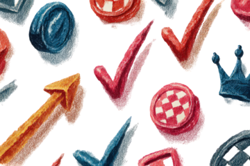 Abstract Pattern With Glitter Symbols On Black Background