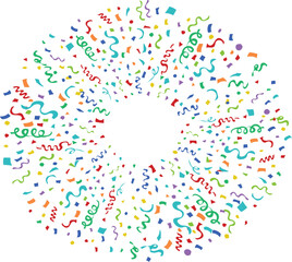 Colorful Confetti, Paper Confetti Design vector illustartion	
