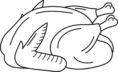 Obraz premium Minimal Turkey Line Art Icon