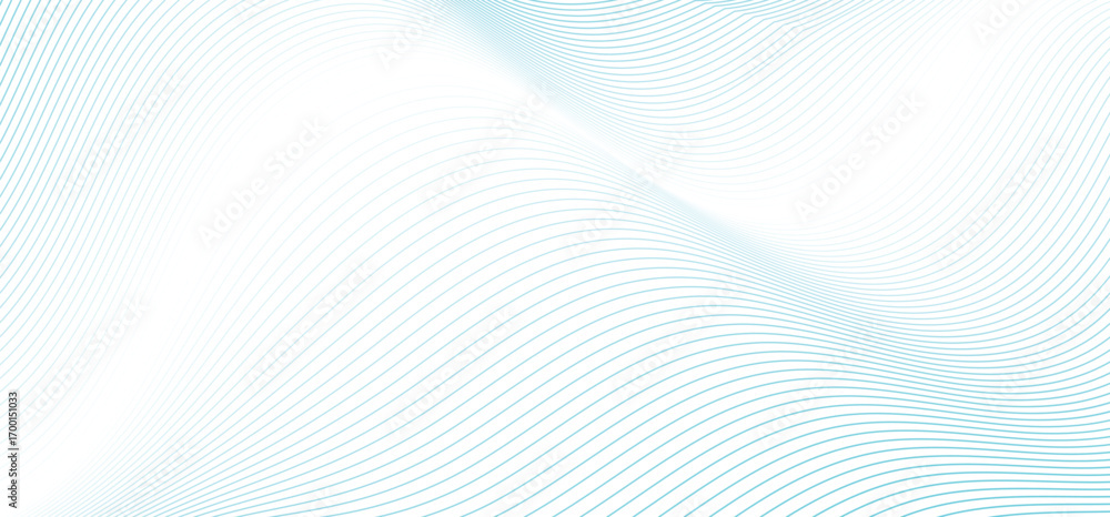 Poster minimal abstract line waves – clean white vector background