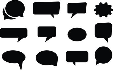Speech bubble collection sign, Speech bubble, Text, Outline, Black, Minimal, Icon, Symbol,