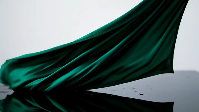 Emerald Green Fabric Draped