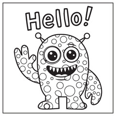 Adorable Creepy Monsters Coloring Pages