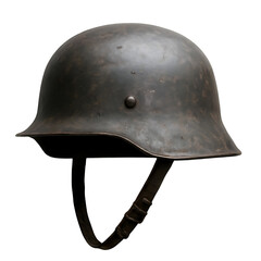 Fototapeta premium Vintage Military Helmet Isolated on White Background