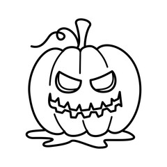 halloween pumpkin icon vector
