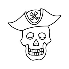 Pirate Skull Icon Vector