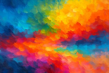 Vibrant Abstract Colorful Painting Art