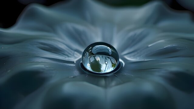 Macro water drop on lotus leaf Zen balance