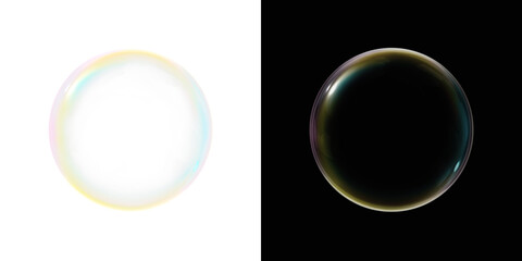 This is a delightful soap bubble PNG overlay featuring colorful reflections on a transparent background display
