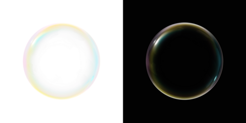 This is a delightful soap bubble PNG overlay featuring colorful reflections on a transparent background display