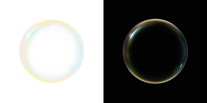 This is a delightful soap bubble PNG overlay featuring colorful reflections on a transparent background display