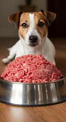 Puppy's Raw Feast: Awaiting Dinner