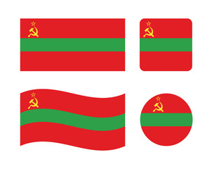 Natinoal Flag of Transnistria vector illustration