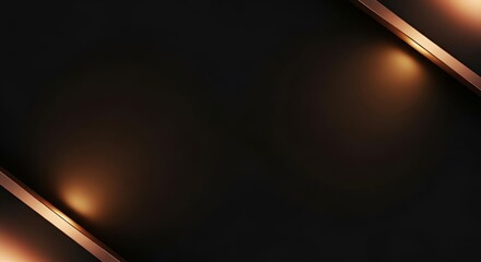 Elegant dark background with warm metallic copper accents and subtle spotlight effects