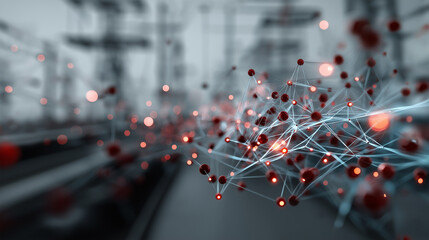 6G. Data Speed. Quantum Communication. High-detail 3D render of quantum data particles visualizing advanced technology concepts.