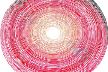 Abstract Circular Pattern With Red And White Colors