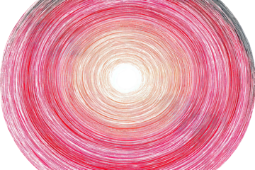 Abstract Circular Pattern With Red And White Colors