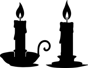 set of burning candles
