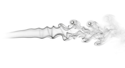Smoke Plume Isolated on White Background | Abstract Motion for Product Visualization, Special Effects, and Background Design