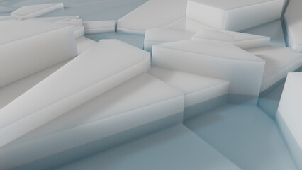 Stylized ice formation with depth. Abstract background wallpaper. Can be used as background for design projects, scenes, etc. 