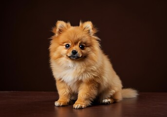 Golden Pomeranian: Studio Portrait