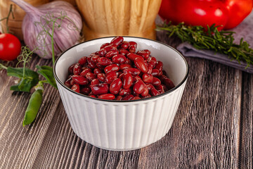 Vegan cuisine canned red kidney beans