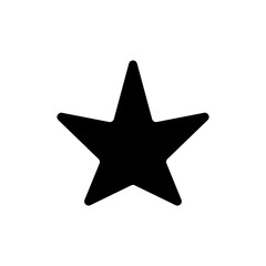 Simple black star graphic icon on white background.