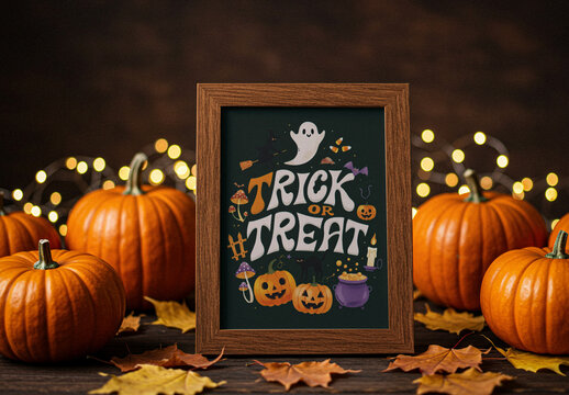 Halloween Themed Frame Mockup