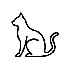 Black cat and dog silhouettes with a bone