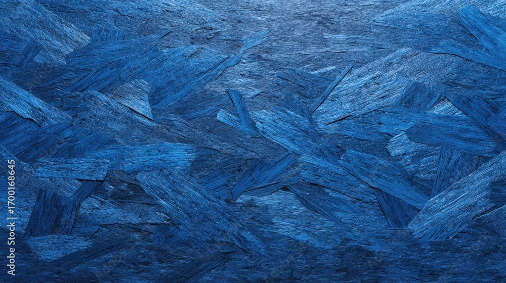 Poster exploring the captivating textures of blue wood osb particle board showcasing unique patterns and vi