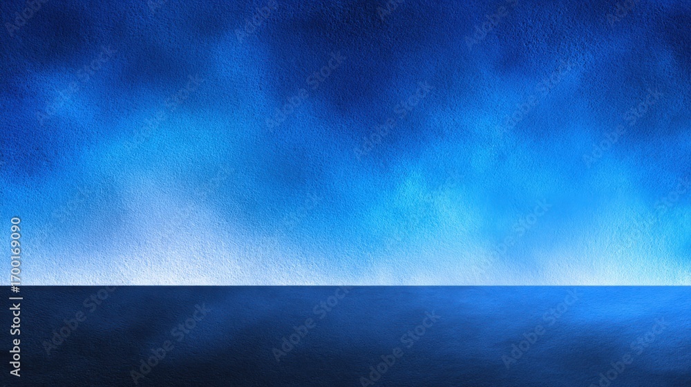 Aufkleber Fluid hues intertwine to create a mesmerizing gradient of blue, inviting contemplation and inspiration in a tranquil atmosphere