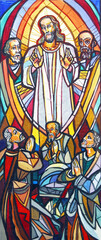 Transfiguration of Jesus, sketch for a stained glass window in the parish church of Saints Peter and Paul in Velika Gorica, Croatia