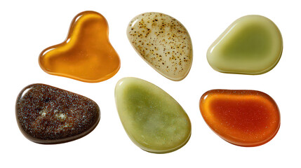 Abstract Colorful Gemstones Set