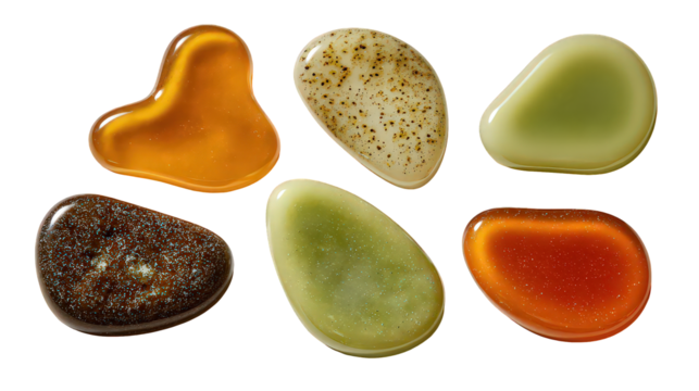 Abstract Colorful Gemstones Set