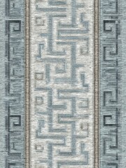 Obraz premium Modern Abstract Carpet Design Featuring Geometric Patterns in Blue and Gray Hues for Contemporary Interiors and Decor Ideas