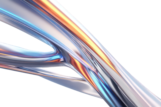 Abstract Metallic Streamers With Iridescent Colors