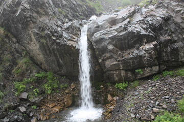 waterfall in the mountains