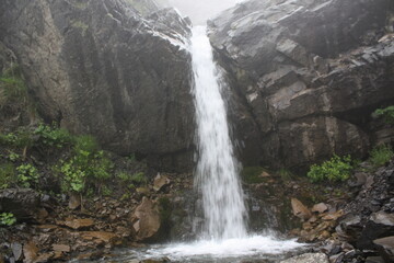 waterfall in the mountains