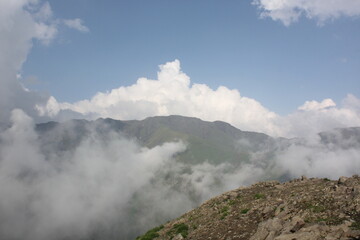 clouds over mountain