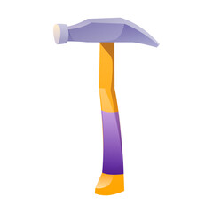 Claw hammer vector illustration for carpentry, home improvement, and workshop concepts